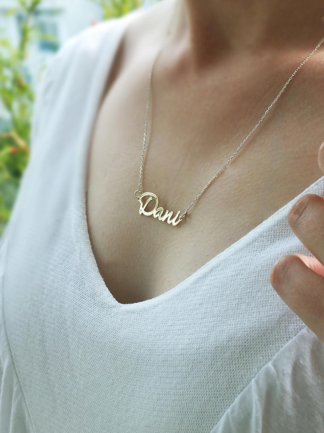 Digne Script Name Necklace