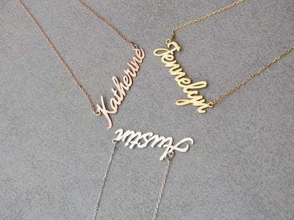 Digne Script Name Necklace