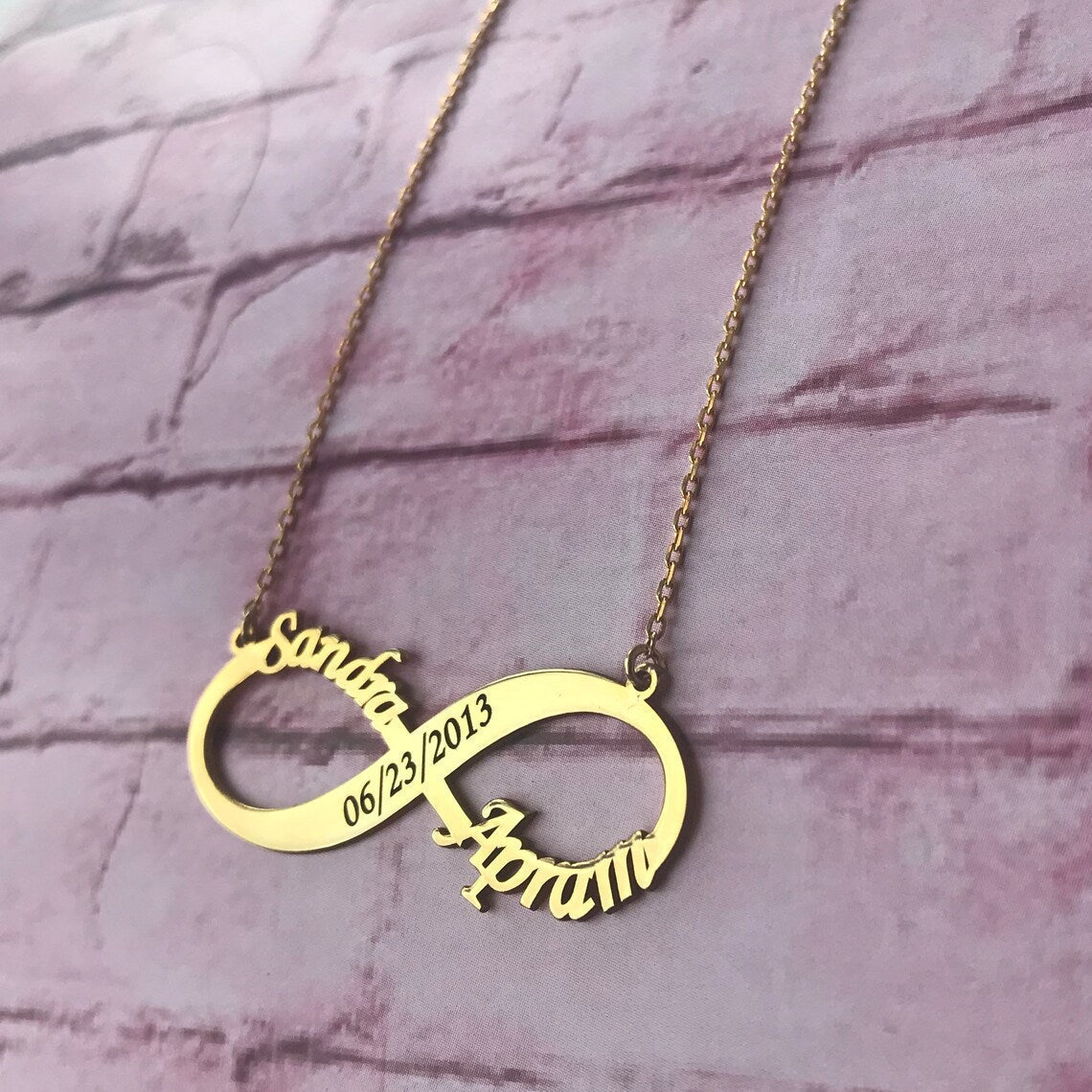 Personalized Infinity Necklace