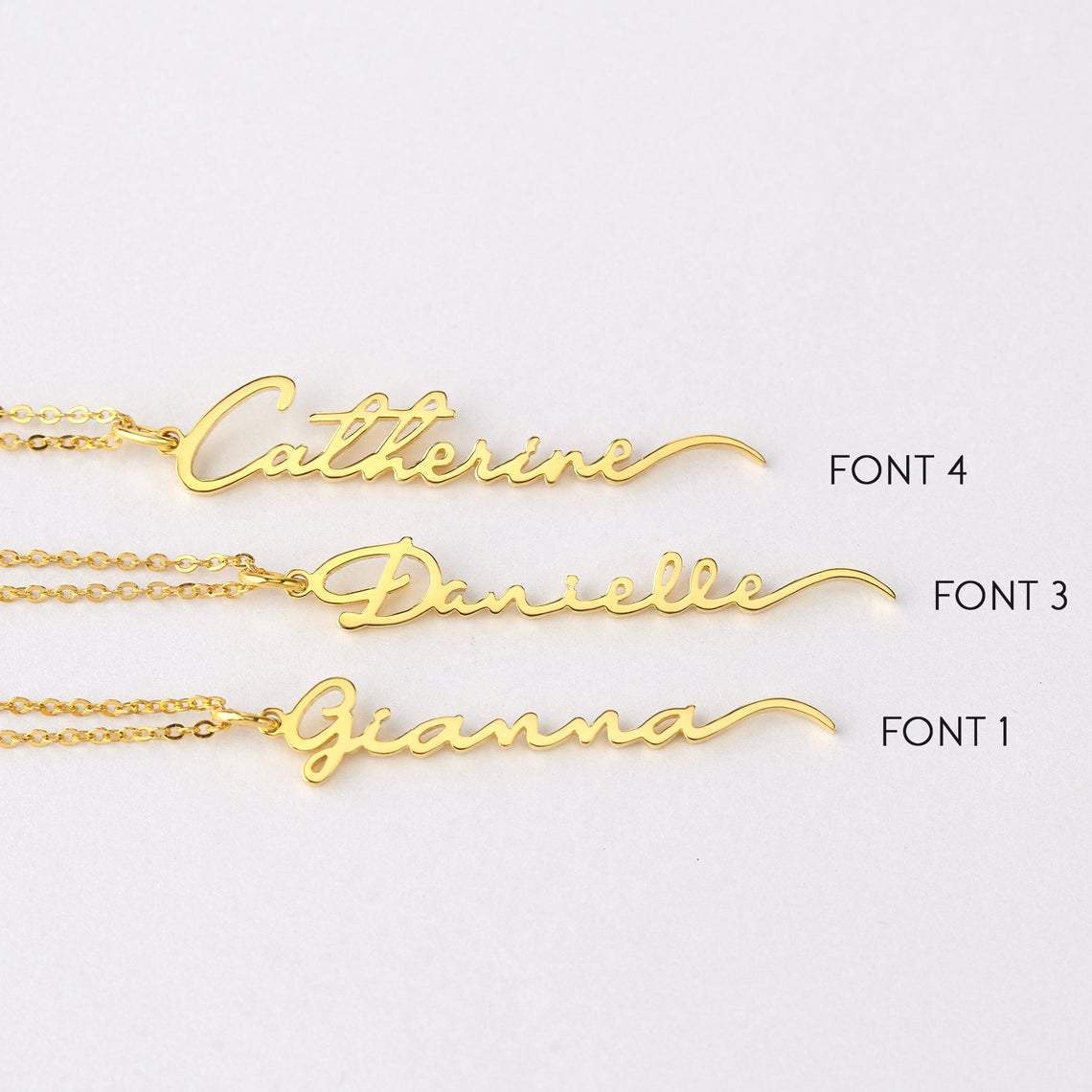 Personalized Vertical Name Necklace