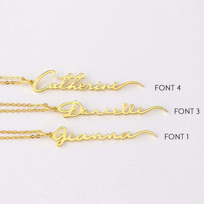 Personalized Vertical Name Necklace