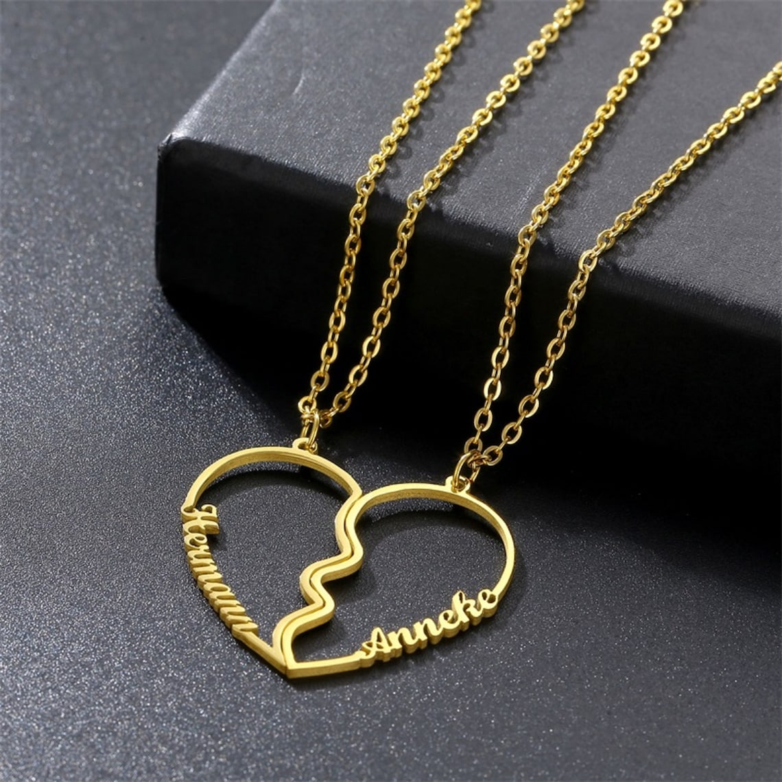 Combined Heart Couple Necklace