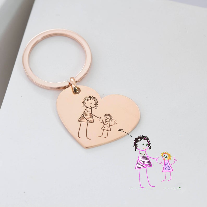 Engraved Actual Handwriting Keychain