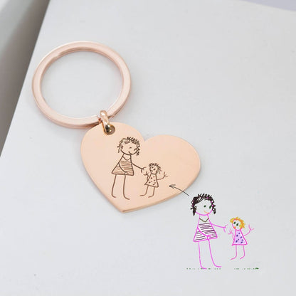 Engraved Actual Handwriting Keychain