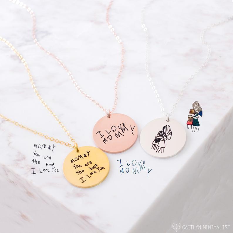 Children's Actual Artwork Necklace