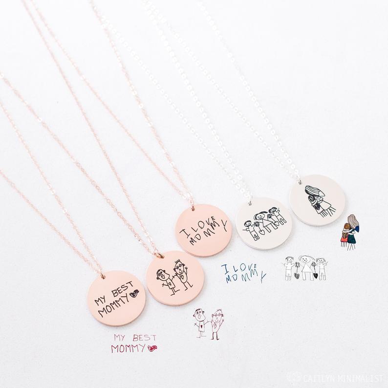 Children's Actual Artwork Necklace