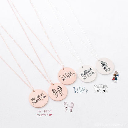 Children's Actual Artwork Necklace