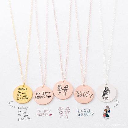 Children's Actual Artwork Necklace