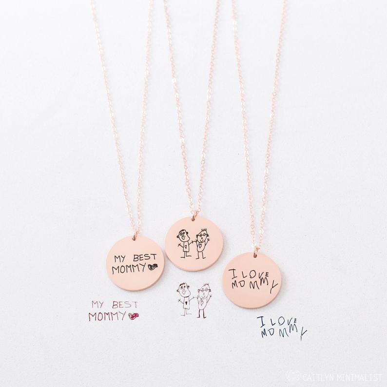 Children's Actual Artwork Necklace