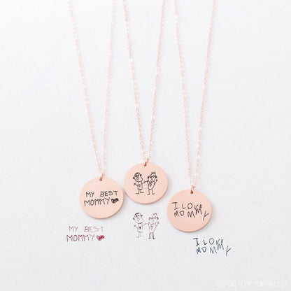 Children's Actual Artwork Necklace