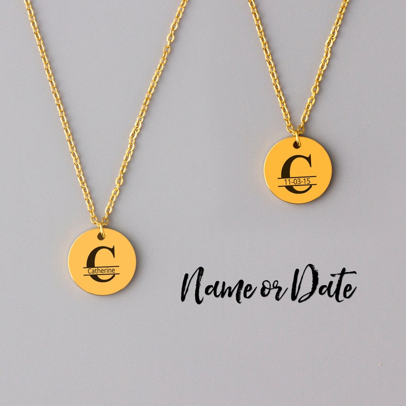 Name and Date Necklace Memorial Gift for Her