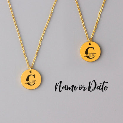 Name and Date Necklace Memorial Gift for Her