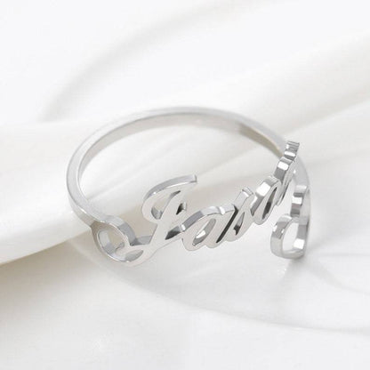 Heart Custom Name Ring