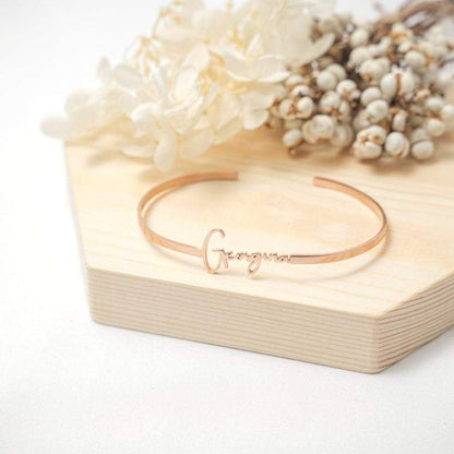 Custom Name Bangle Bracelet