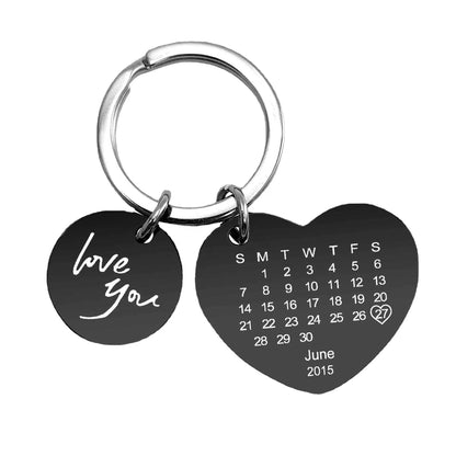 The Day We Met/Married/Engaged Keychain