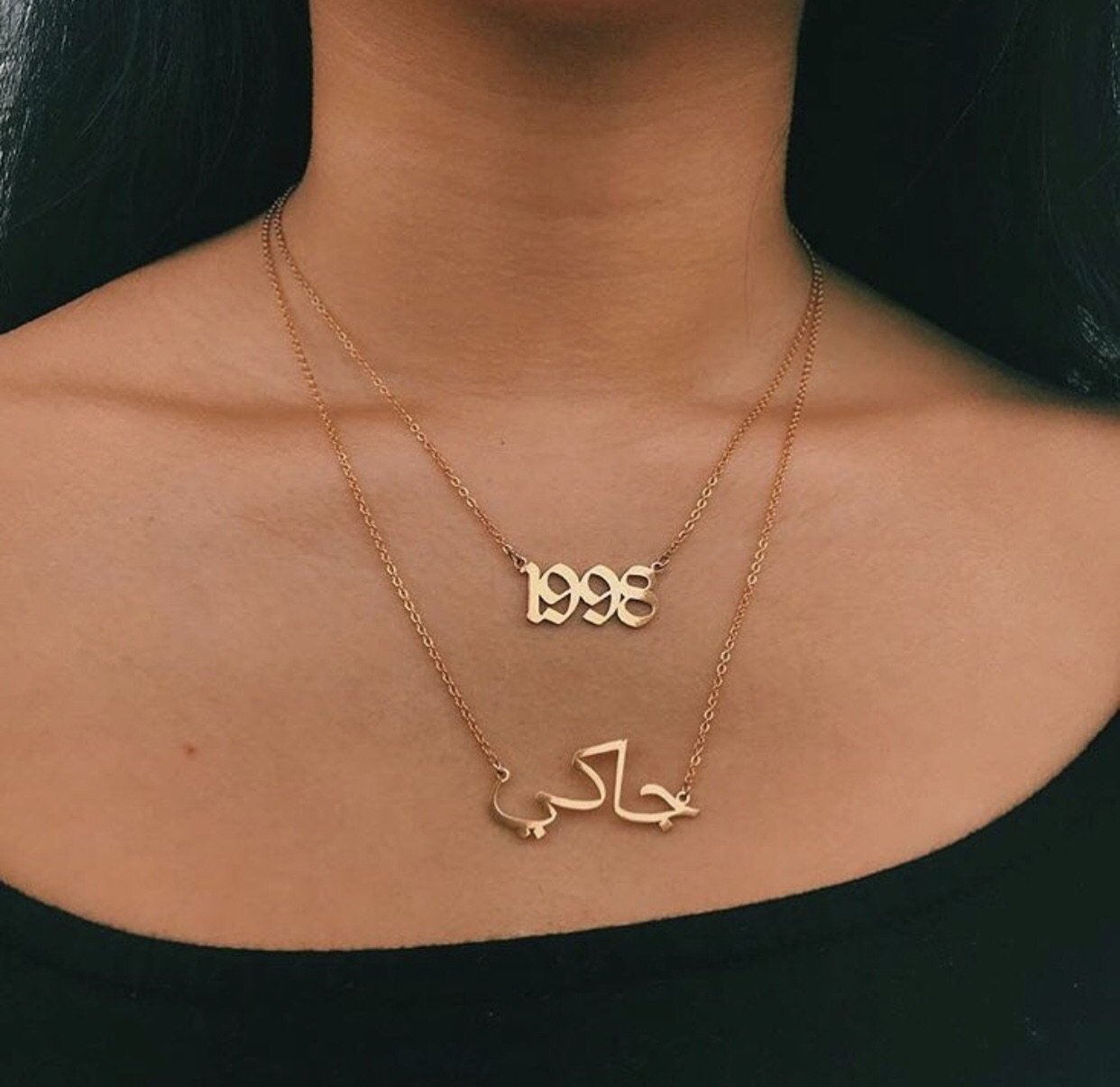 ARABIC SCRIPT NAMEPLATE NECKLACE