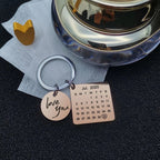 Personalized Special Date Calendar Keychain