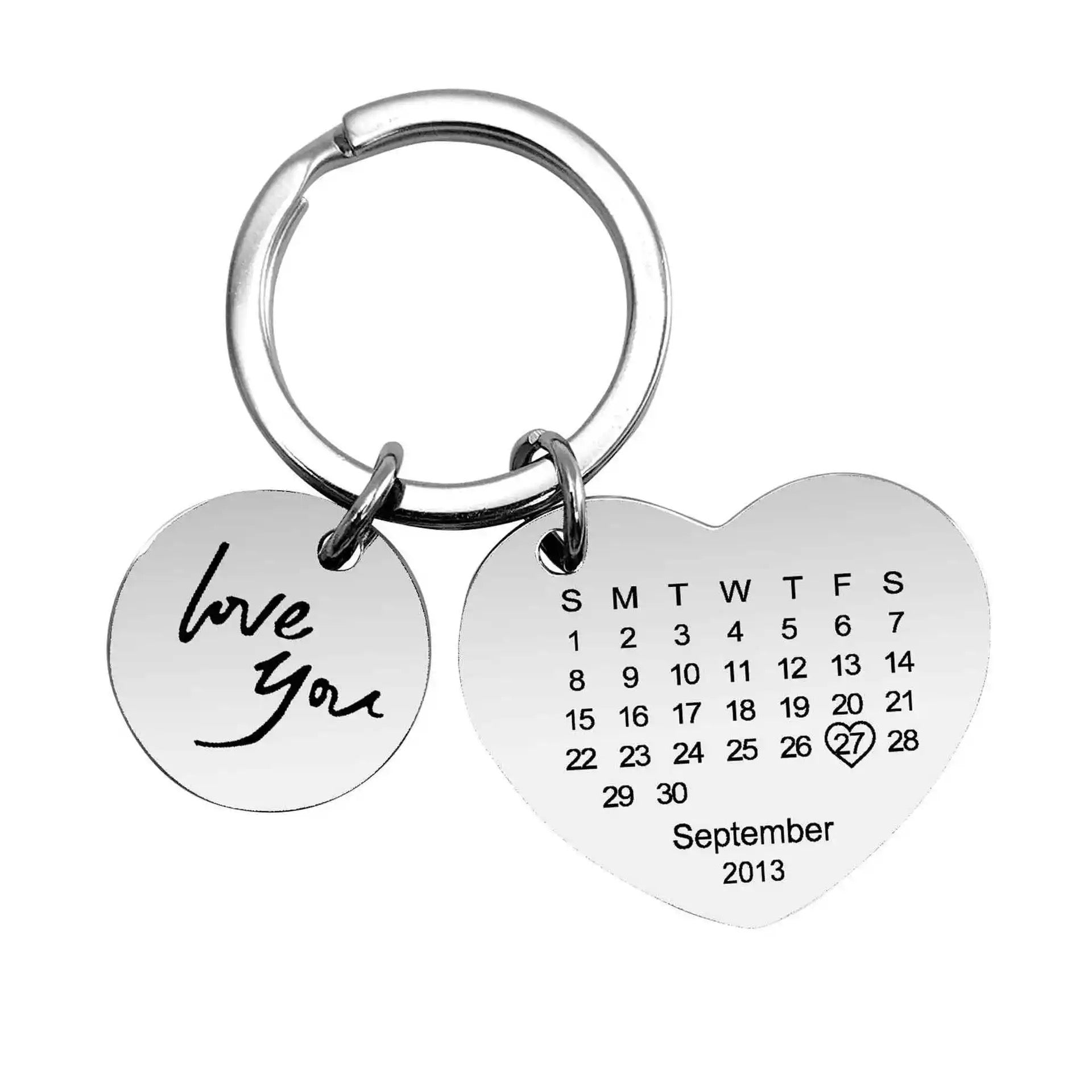 Personalized Special Date Calendar Keychain