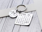 Personalized Special Date Calendar Keychain