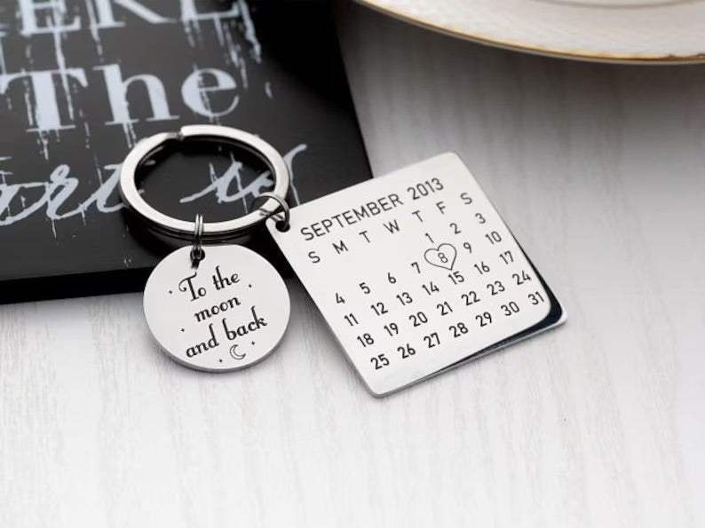 Personalized Special Date Calendar Keychain