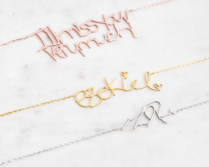 Actual Handwriting Necklace